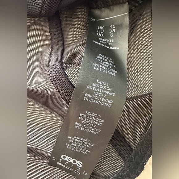 ASOS LUXE corset style mesh bodysuit - size 6 - Picture 9 of 9